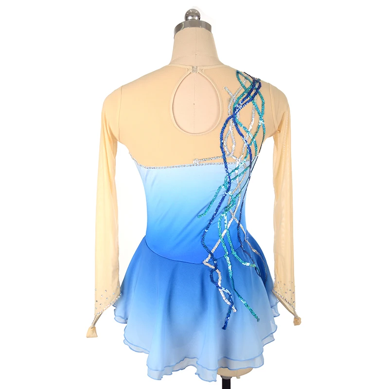 Nasinaya Figure Skating Dress Competition Women's Children's Rhythmic Gymnastics Dance Ice Blue Performance Dress