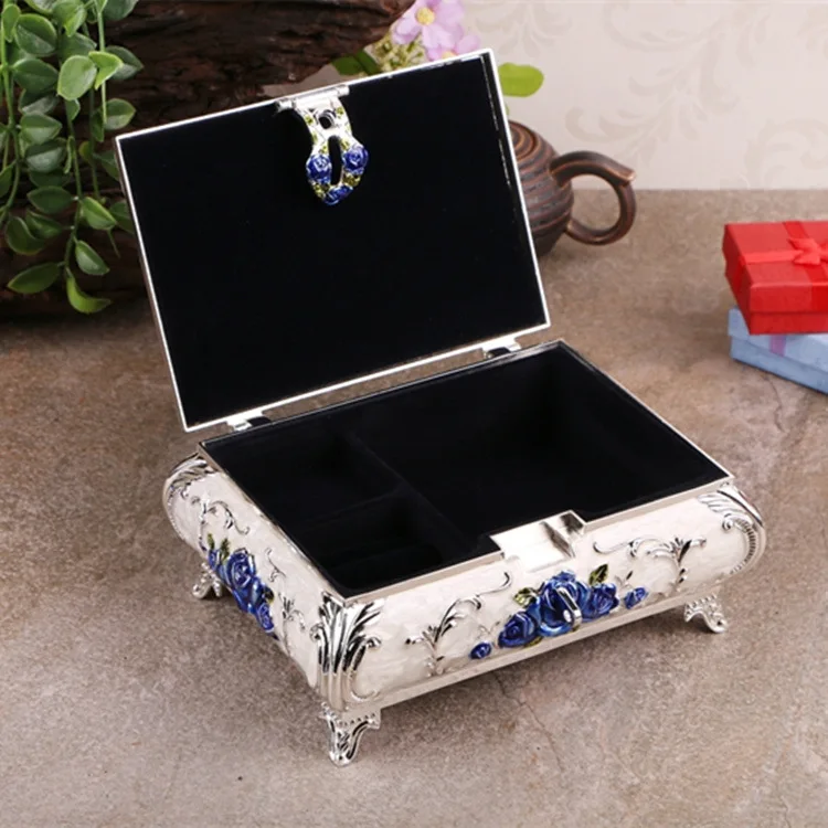 Luxury Bronze 2Layers Metal Jewelry Case With Drawer Gold Containers  Organizer For Makeup Girl's Gift Boxes JB018b - AliExpress