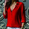 Women Tops Blouses 2022 Spring Elegant Long Sleeve Solid V-Neck Chiffon Blouse Female Work Wear Shirts Blouse Plus Size ► Photo 2/6