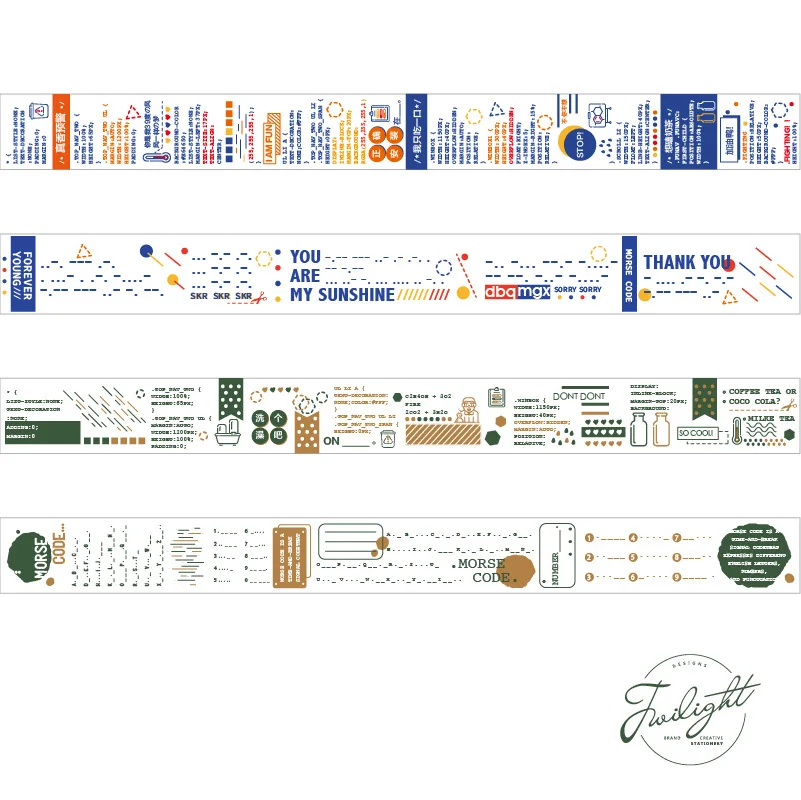 Азбука Морзе тема васи лента Diy украшения Скрапбукинг планировщик маскирующая лента клейкая лента этикетка наклейка школьные офисные принадлежности