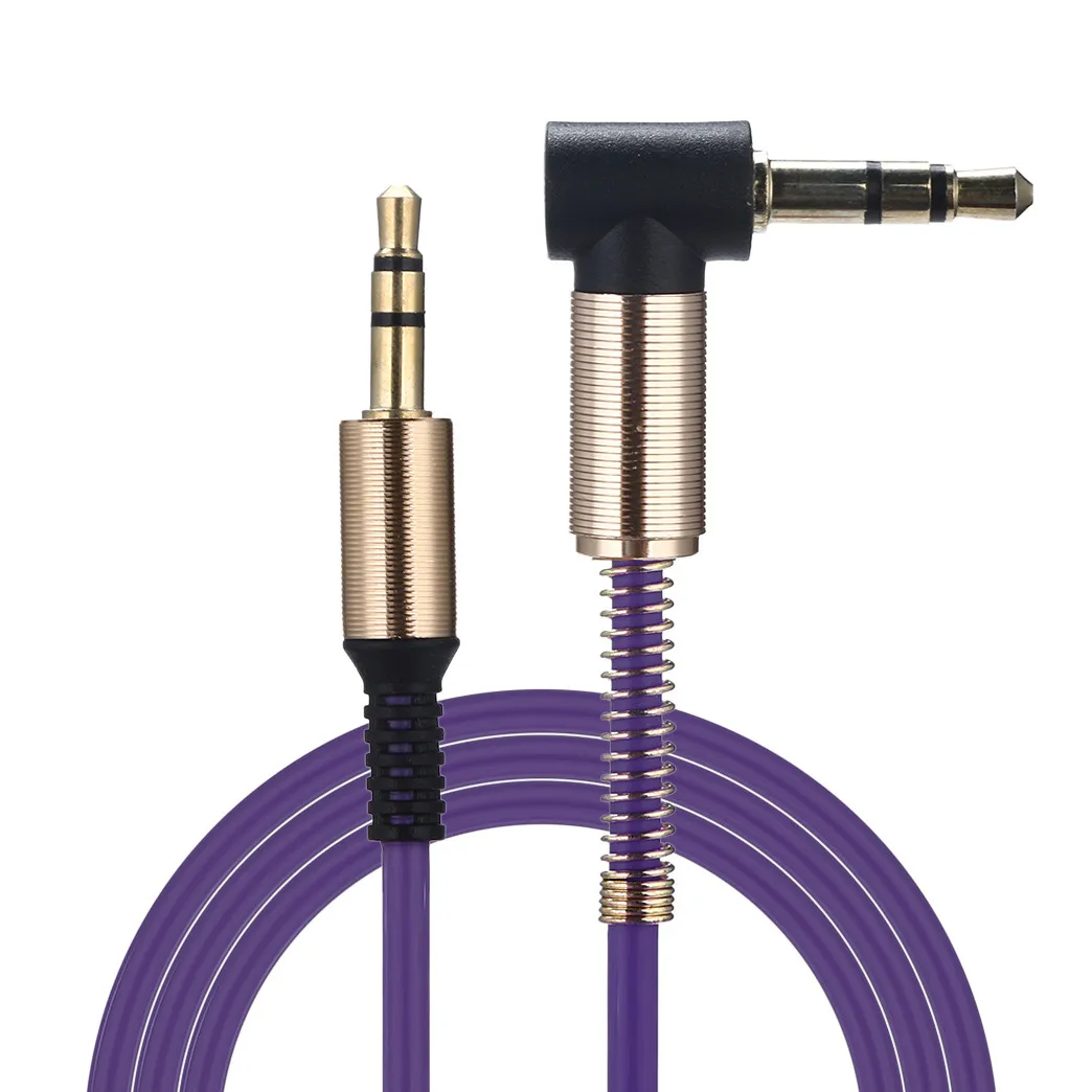 Goede EPULA Nieuwe Collectie 3.5mm Jack Elleboog Male naar Male Stereo Hoofdtelefoon Auto Aux Audio Verlengkabel voor iphone, voor samsung