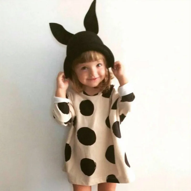 

Dresses with Collar Hat Baby Girls Clothing Dresses Spots Girl Princess Cartoon Ears Girl Dress Summer Tutu Birthday Party Dress