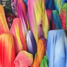 150 см* 100 см градиентная шифоновая ткань цветная переходная сценическая одежда шифоновая ткань diy шарф ткань