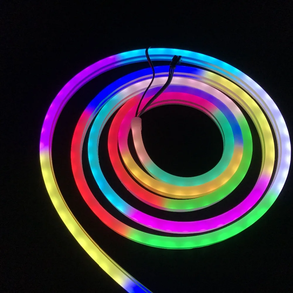10 мм * 15 м/3 м DC5V светодиодная Неоновая Гибкая Пиксельная лампа RGB полноцветная 60