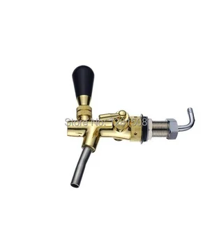 

Draft Beer tap faucet, Adjustable Faucet with golden plating,- Keg Tap Kegerator Spout Homebrew Beer