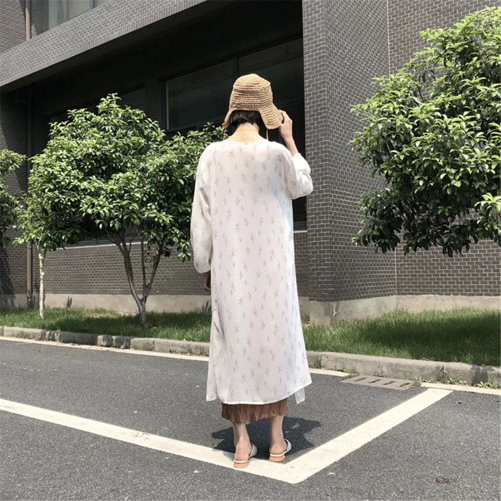  Vacation Beach Women Long Blouses Sexy Mesh Longline Kimono Sunproof Long Sleeve Beach Clothing 2018 Fashion Open Front Kimono (13)
