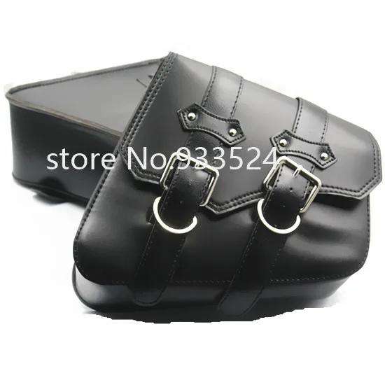 

2Pcs Motorcycle PU Leather Side Bag Saddle Bags Storage Luggage Bag Universal