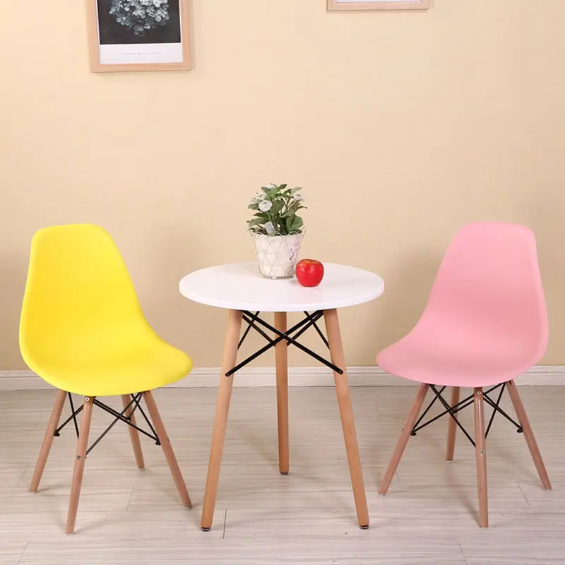 

PP Wooden Dining Chair Modern Cheapest Dining Bar Meeting Living Coffee Room Beech Wooden Chair Home Furniture Loft Chair