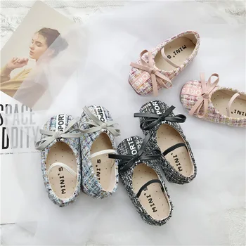 

Autumn 2019 girls small leather shoes shallow mouth princess shoes for baby soft bottom toddler girls shoes Korean bowknot kids