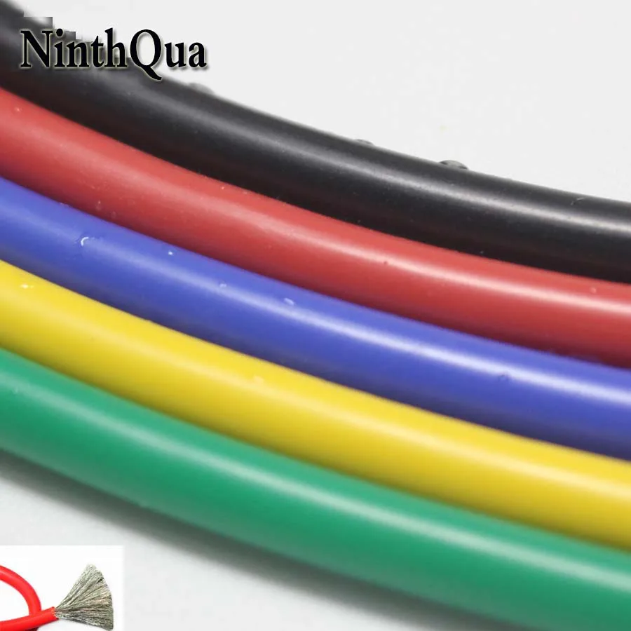 2 метра 10AWG силиконовый кабель теплостойкий мягкий силиконовый силикагелевый провод черный красный желтый синий зеленый