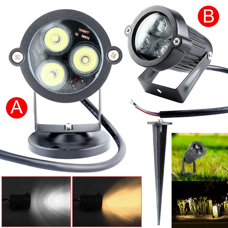 Горячая наружная Водонепроницаемая IP65 9 Вт Светодиодная лампа для лужайки