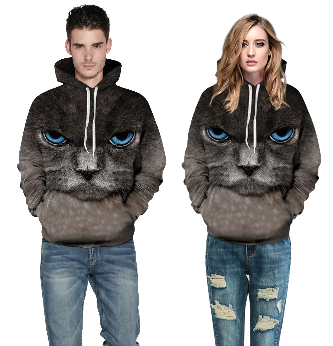 Black Cat 3d Sweatshirt Print Fashion Product Autumn Winter Hoodies Men/Women Hooded Hoodies With Cap S-3XL