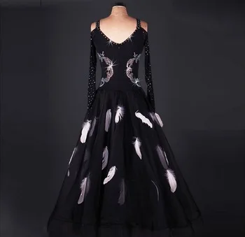 womans ballroom dance competition dresses 2017 customized girls kids women children woman waltz standard withe ladies skirt