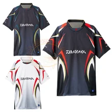 Дышащая одежда для рыбалки Daiwa, короткий рукав, v-образный вырез, защита от УФ, Мужская одежда для рыбалки, одежда для улицы, высокое качество, рубашки для рыбалки Daiwa