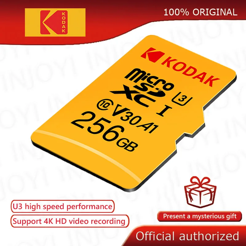 

Kodak 256GB Micro SD card High Speed class 10 U3 4K cartao de memoria Flash Memory Card 256GB tarjeta micro sd