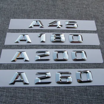 

3D Abs for Mercedes Benz AMG A45 A180 A200 A260 Trunk Rear Letters Word Badge Emblem Decal Car Styling