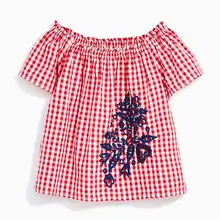 Летние Детские рубашки для девочек модная блузка рубашка кэжуал, футболки, топы, одежда для детей