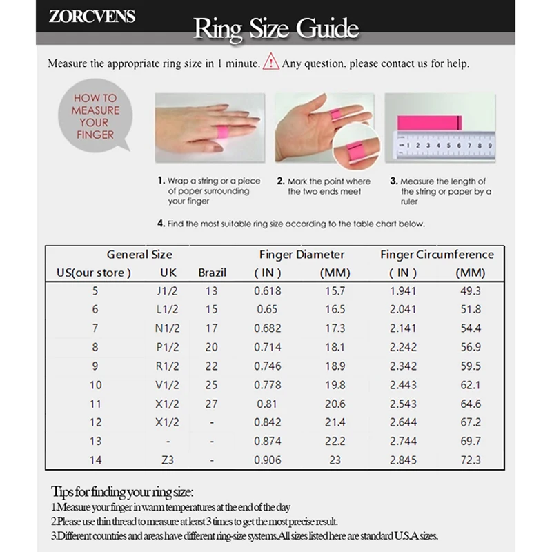 Ring Measurement Chart India