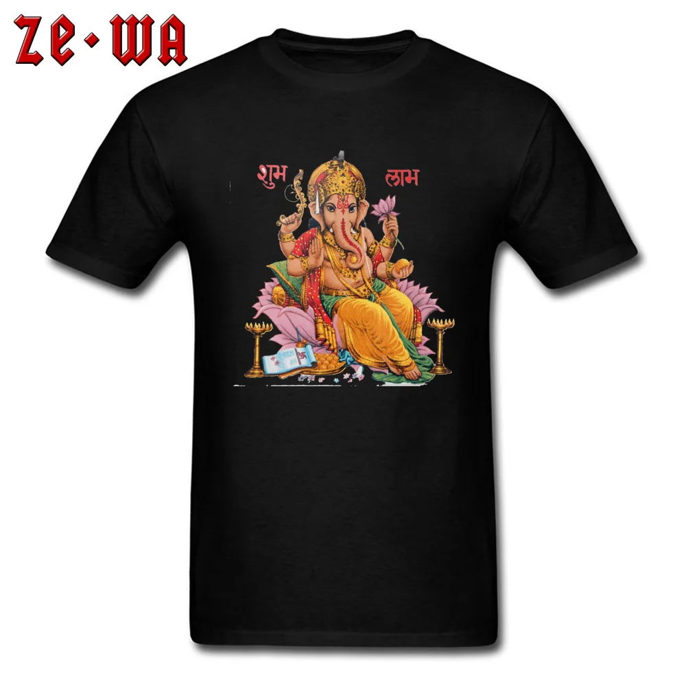Funny shiva krishna ganesha Mens T-shirts 2018 Hot Sale Autumn Short Sleeve O Neck All Cotton Tops Shirt comfortable Tee Shirt shiva krishna ganesha black