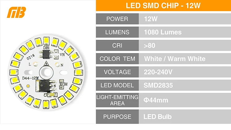 Умный IC светодиодный SMD чип 3 Вт 5 Вт 7 Вт 9 Вт 12 Вт 15 Вт SMD2835 светодиодный светильник AC220V холодный белый теплый белый DIY светодиодный прожектор