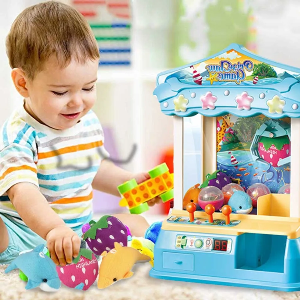 Мини-коготь кран для игровых автоматов детские игрушки монетное управление ручка клип кукла ловить конфеты бытовой ловить кукла машина с подсветкой звук