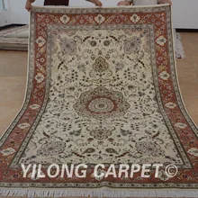 Yilong 6'x9 Oriental чистая шерсть изысканный ковер ручной Индии шерсти ковры(1427