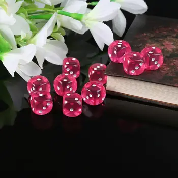 

New 10pcs/set 16mm D3 Six Sided Dices Beads For Dungeons & Dragon D&D RPG Poly Desktop Table Playing Games qiang