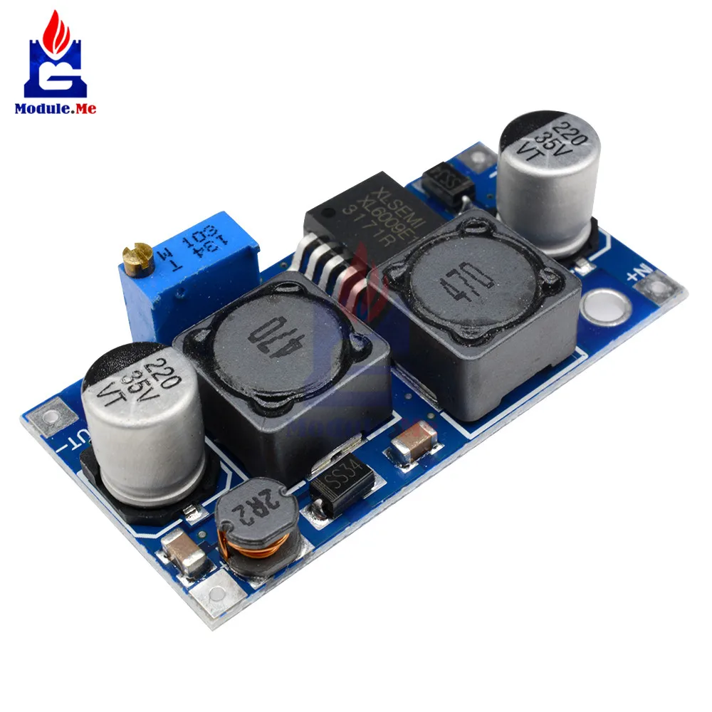 

XL6009 DC-DC 5 -32V to 1.25 -35V Boost Automatic Transformer Solar Module Adjustable Converter Module 4 MOSFET Switch DSN6000AUD