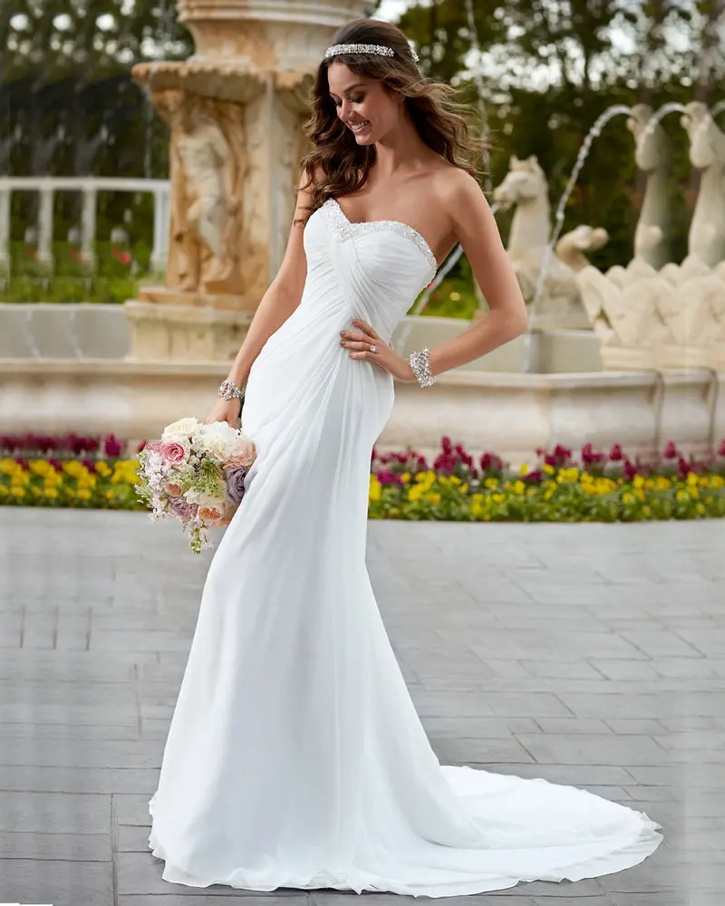 Wedding Simple White Wedding Dresses simple white wedding dress dresses ruffle empire chiffon cheap price bohemian gown court train custom pregnant