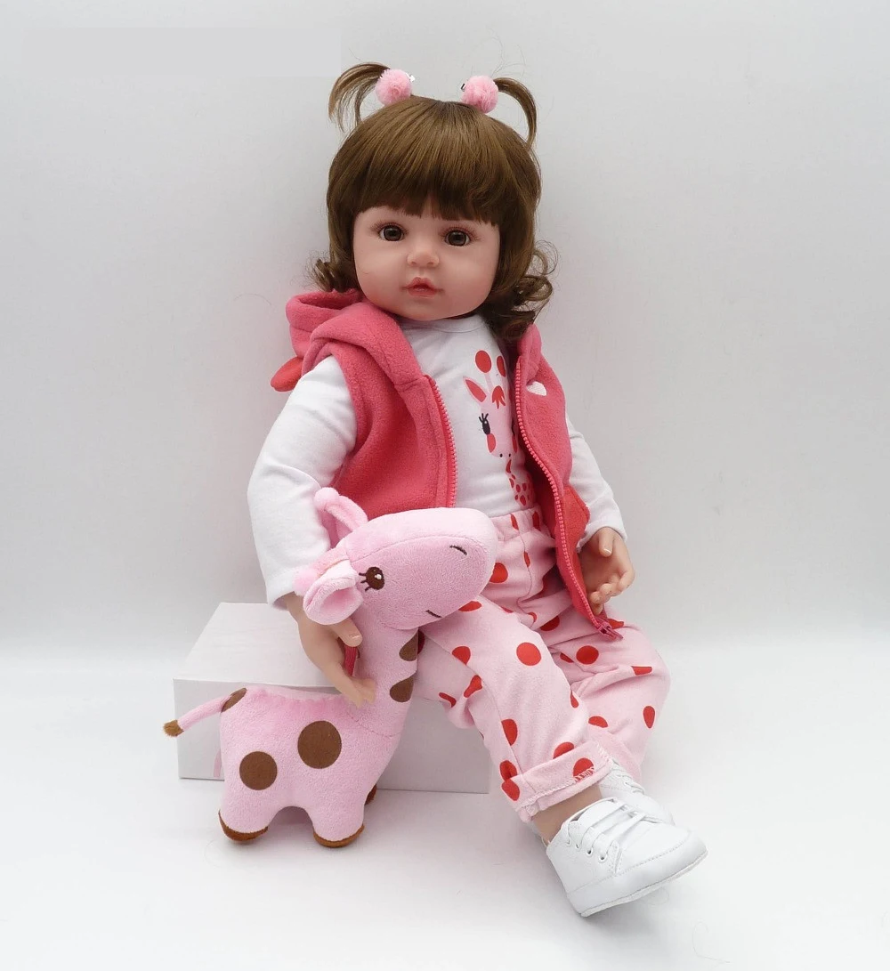 48 см boneca Возрожденный силикон reborn baby куклы com corpo de силиконовые menina Детские Куклы