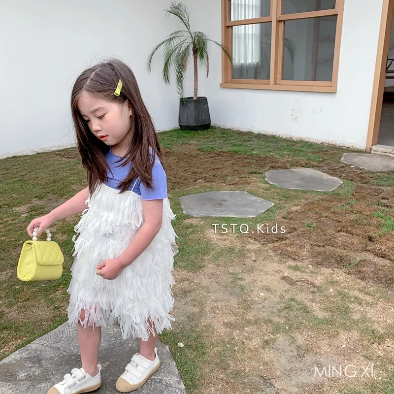 

Girls 2019 summer new children's clothing children's suit children's short-sleeved skirt two-piece suit
