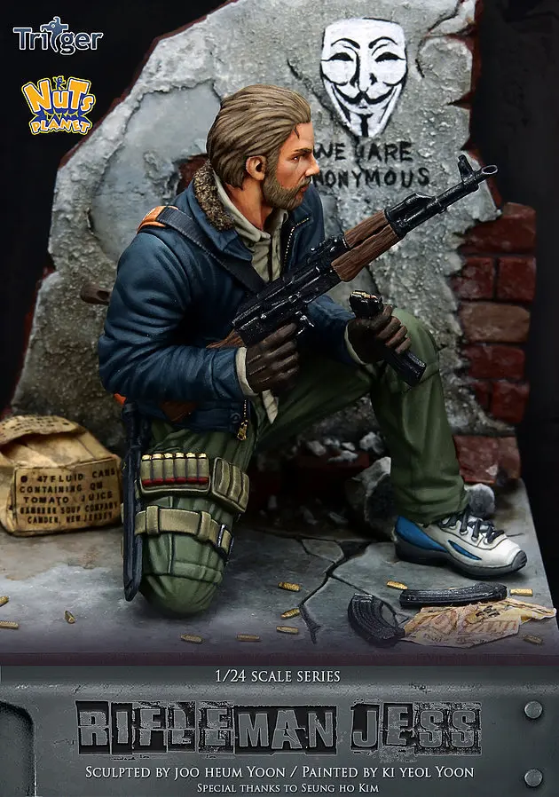 [Loong Way Miniatures] Nuts Planet Rifleman Jess 75 мм Полимерная миниатюра