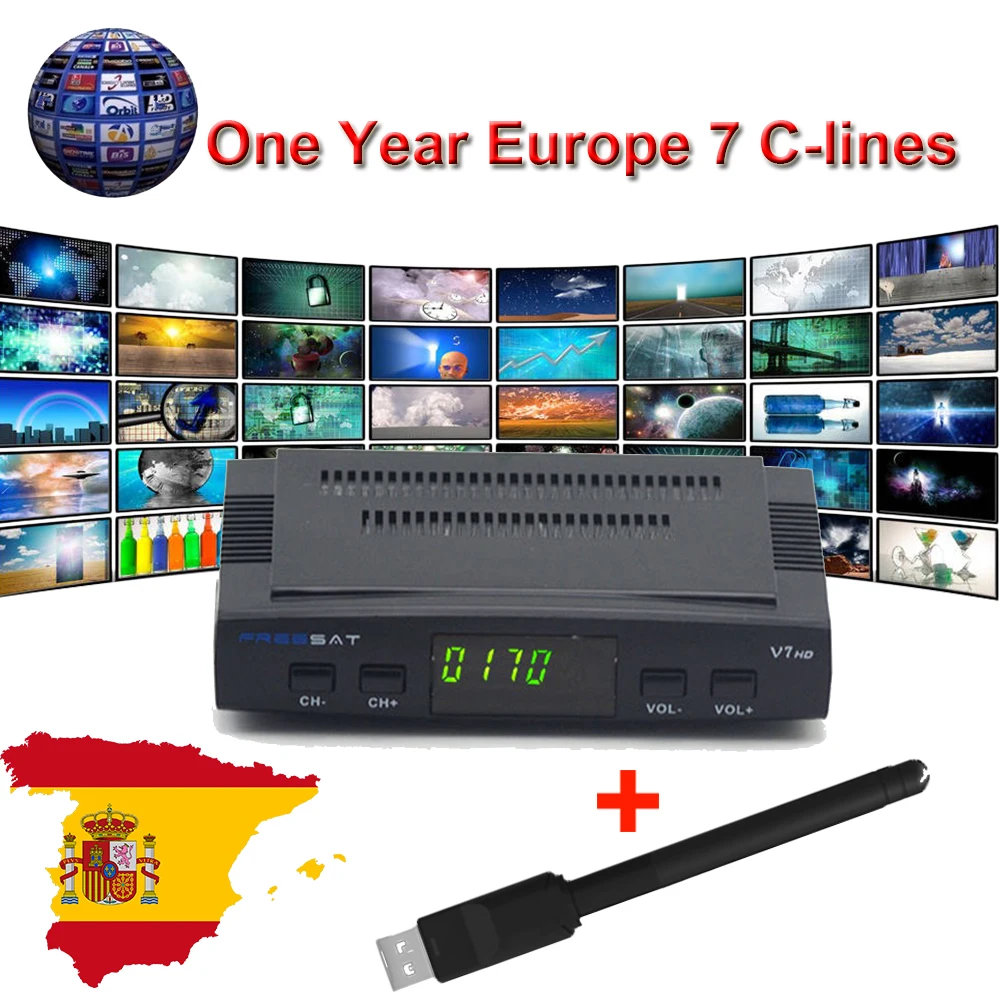 Aliexpress.com : Buy 1 Year Europe 7 Clines Server DVB S2