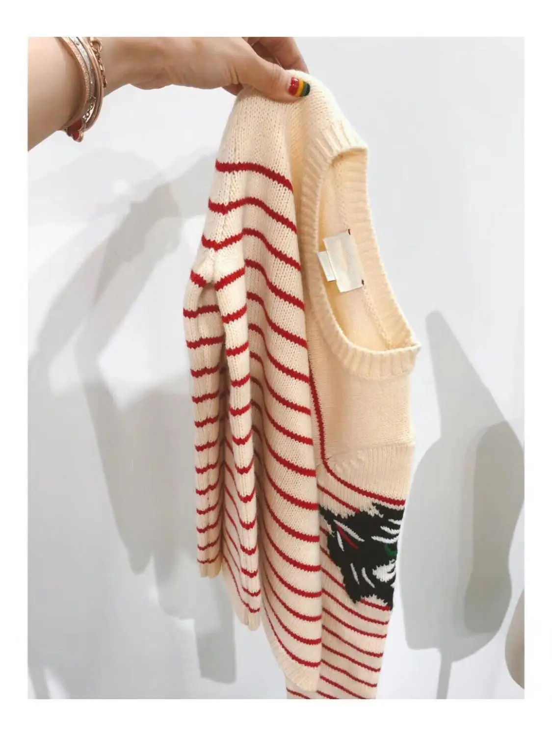 

2019 New Autumn animal embroidery Wool strip sweater For Baby Girl Boys Kids Knitted Sweaters Boutique Knitwear for Infant Kids