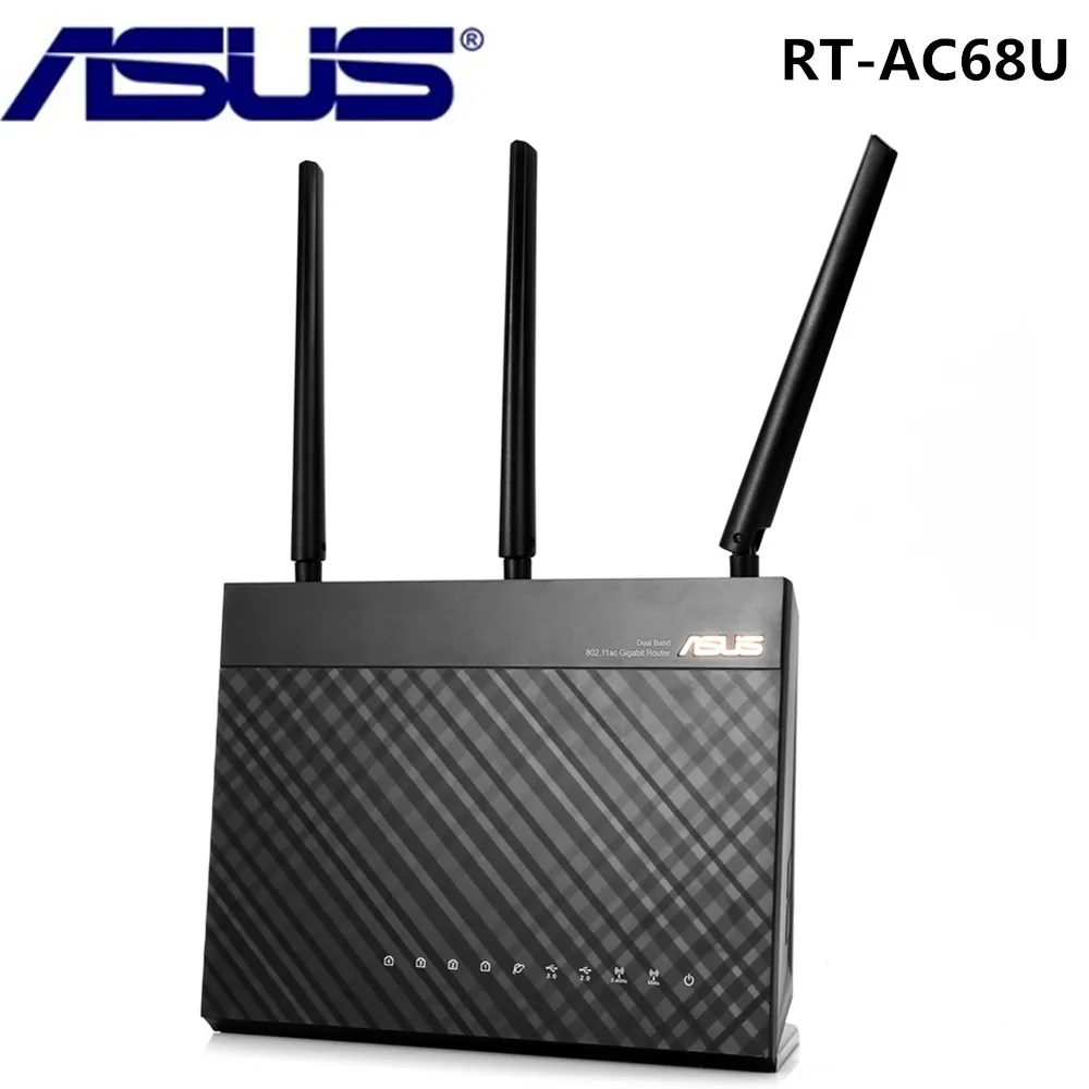

Original ASUS RT-AC68U AC Wireless Router 1000M 2.4GHz/5GHz Dual Band WiFi Repeater Support VPN Perfect 4 LAN Ports For Home