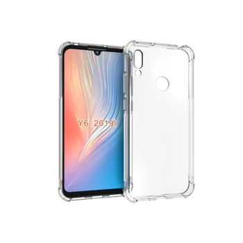 

100pcs/lot High quality Anti shockproof transparent Soft TPU Cover Case For Huawei Y6 2019
