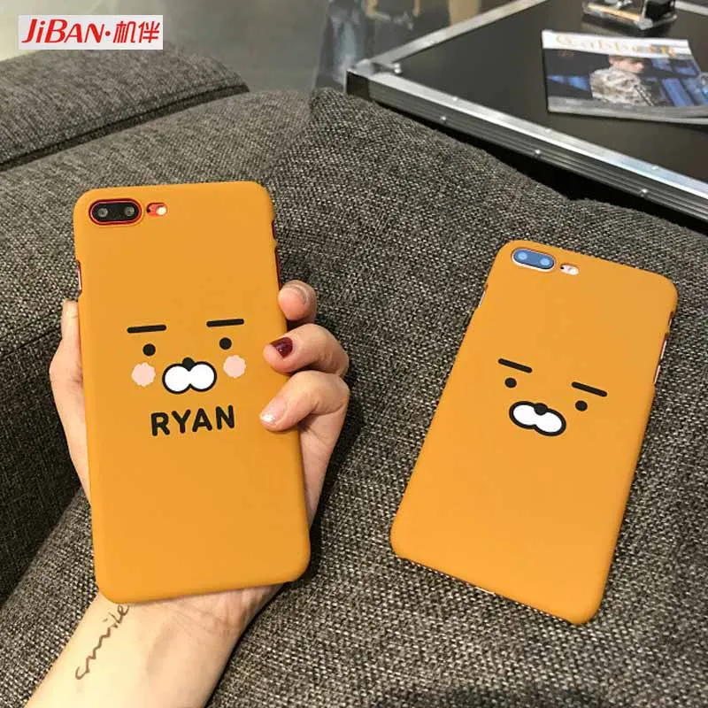 JiBan Корея супер прекрасный мультфильм Ryan bear lion жесткий пластиковый телефон чехол