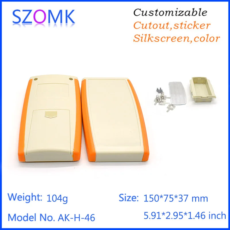 

szomk new handheld control box for pcb enclosure (10 pcs) 150*75*37mm abs plastic handheld enclosure instrument housing case