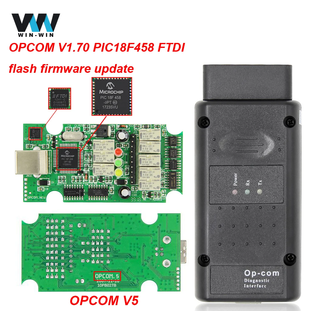 OPCOM V5 Для Opel OP COM 1,70 флэш-прошивка обновление OP-COM 1,95 PIC18F458 FIDI CAN BUS OBD OBD2 сканер Автомобильный Диагностический авто инструмент