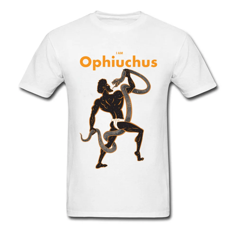 I Am Ophiuchus Summer Fall 100% Cotton Crew Neck T Shirt Short Sleeve Simple Style T-Shirt Dominant Design Tshirts I Am Ophiuchus white