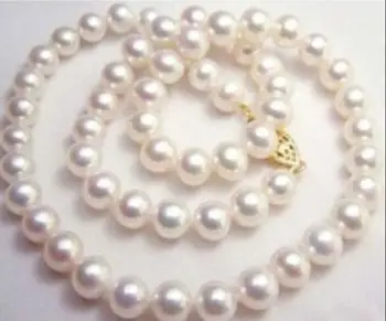 

Jewelry Pearl Necklace NEW 9-10MM NATURAL WHITE SOUTH SEA + PEARL NECKLACE 18 INCH 14k YELLOW GOLD Free Shipping
