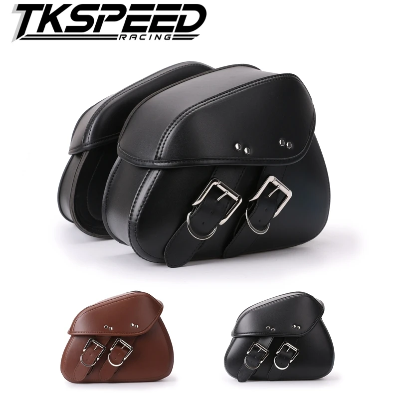 

FREE SHIPPING Motorcycle PU Leather Saddle Side Tool Bags Saddle Bag for Motorbike Luggage Accessories