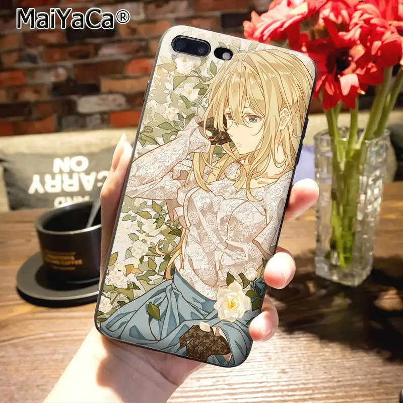 MaiYaCa Violet Evergarden Аниме Цветной рисунок аксессуары для телефонов Чехол для Apple iPhone 8 7 6 6S Plus X 5 5S SE 5C Чехол - Цвет: 3