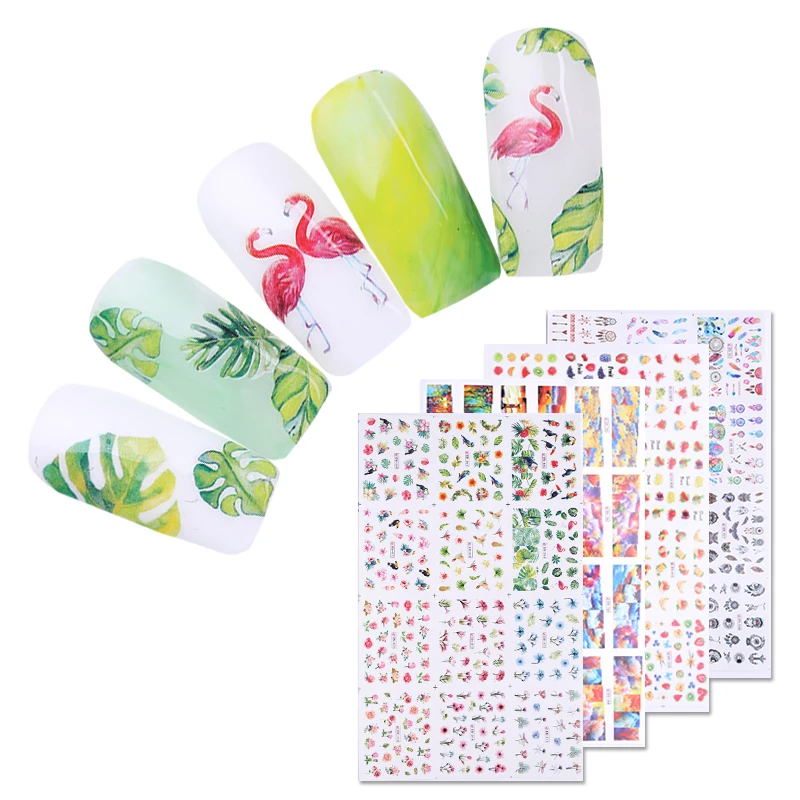 

UR SUGAR Nail Water Decals Rose Flower Watermelon Leaf Nail Art Transfer Sticker DIY Tool
