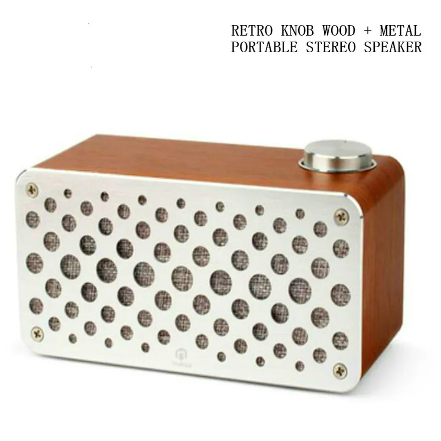 

Vintage Speaker Bluetooth Retro Column Wood Boom Box Portable Mini Phone Speaker 3.5Mm Jack Wood Retro Blue Tooth Audio Box