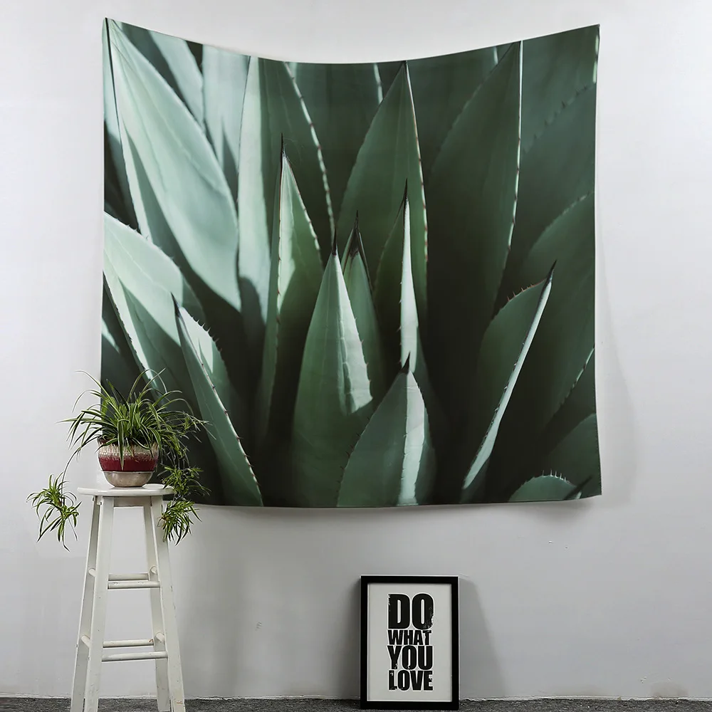 Свежий зеленый суккуленты 3D гобелен цветок растение Печатный настенный цветочный художественный ковер декоративный гобелен для дома Коврик для йоги