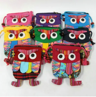 New Fashion Animal Appliques small Children font b bag b font Hot Colorful Owl Appliques font