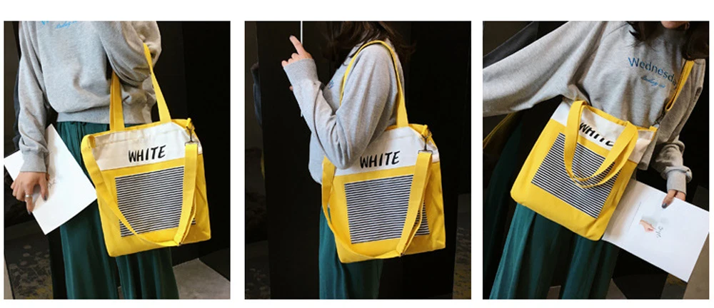 Лоскутная сумка для покупок на одно плечо черный желтый холст ткань 2019 новая молния многоразовые эко-сумка bolsas de tela