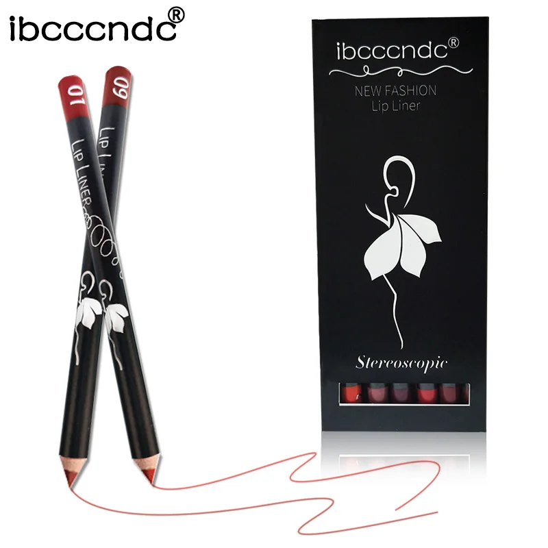 

IBCCCNDC 12 Color/Set Nude Lip Pencil Lip Stick Accessories Matte Lipliner Lip Liner Sexy Lipsliner Pen Set Makeup Cosmetic