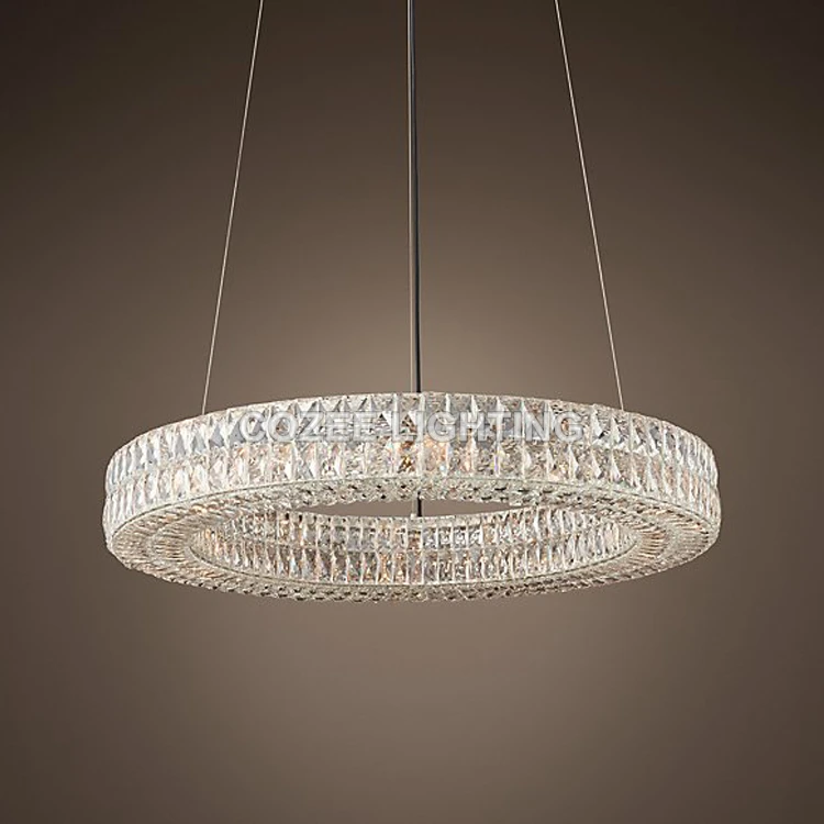 round crystal chandelier modern